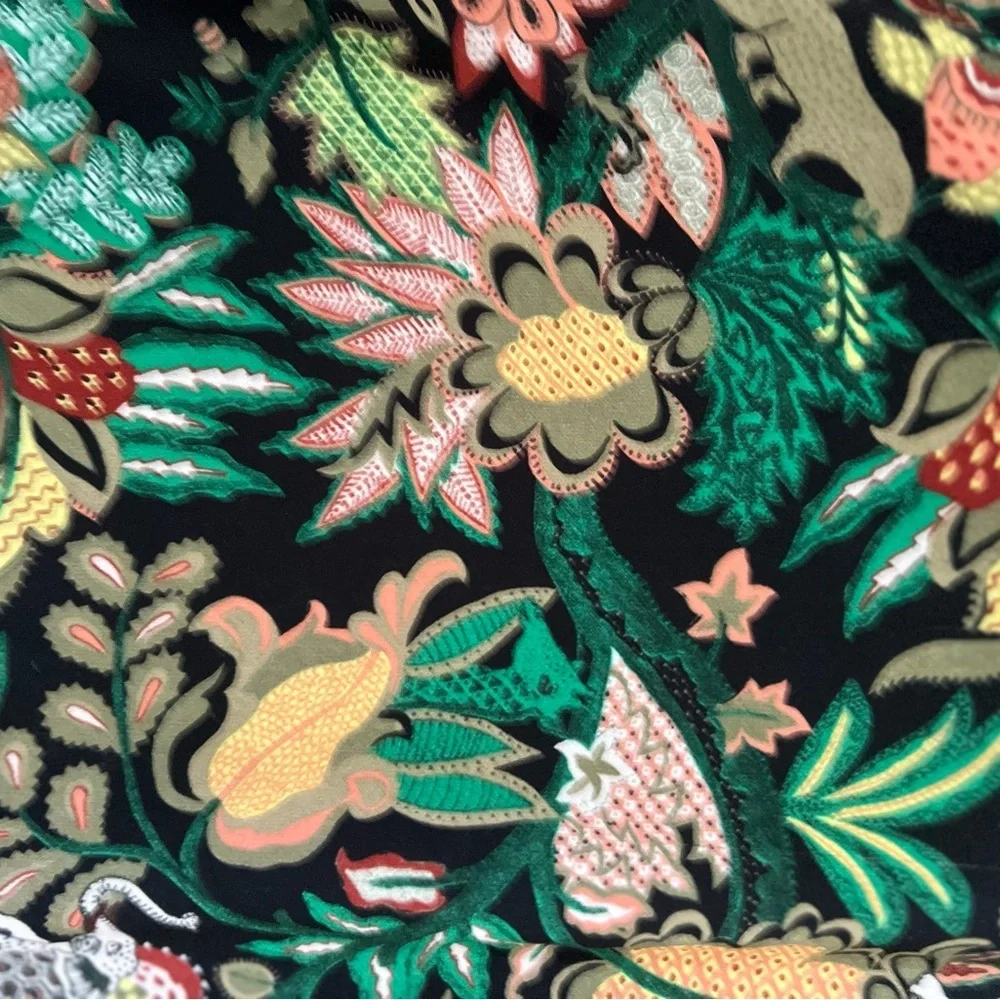 Maison Scotch Yeah Jungle Floral Print Dress Size Black/Green Size XS - Picture 11 of 13